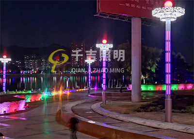 湖北省襄陽市廣場大型景觀燈工程案例